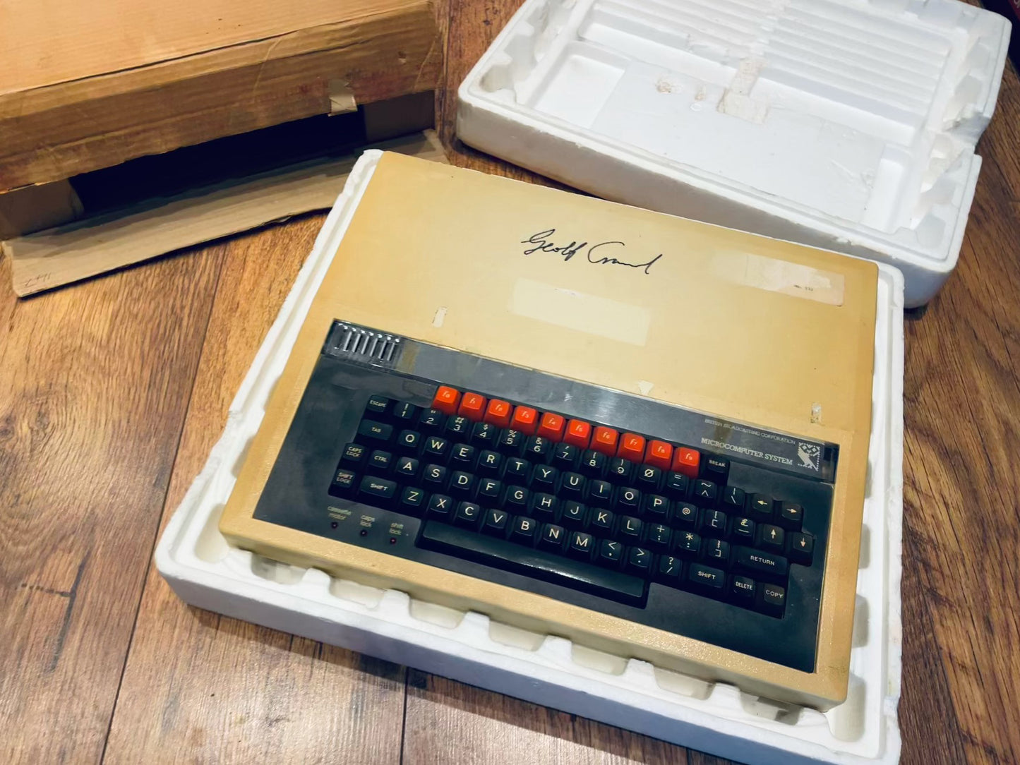BBC MICRO Computer 'Signed' by Geoff Crammond