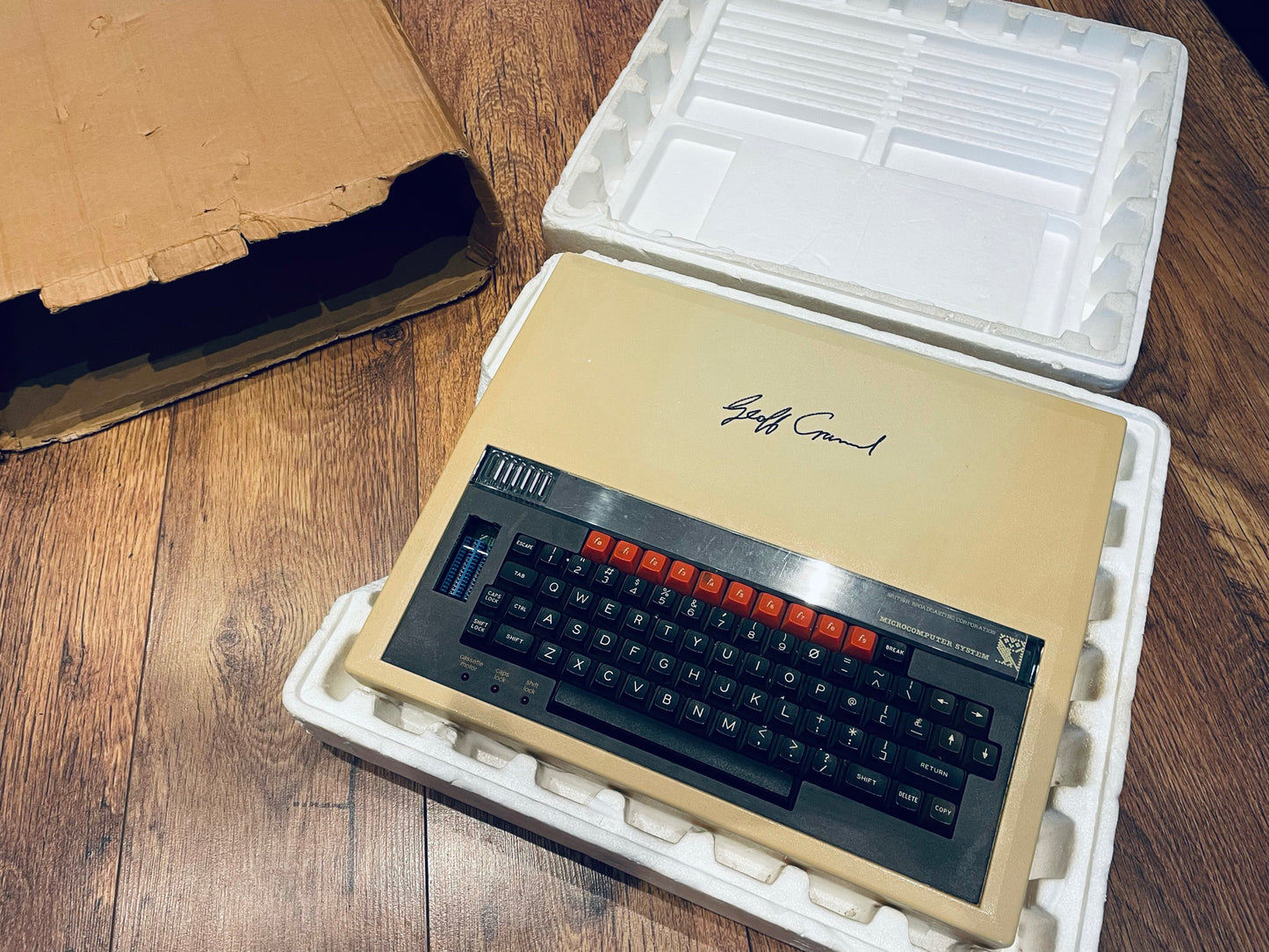 BBC MICRO Computer 'Signed' by Geoff Crammond