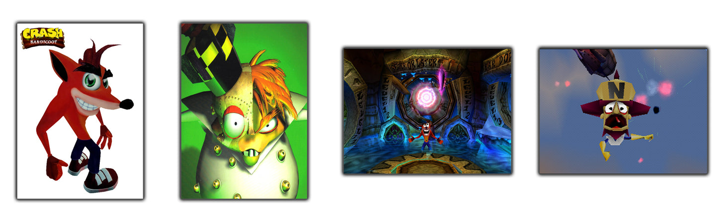Crash Bandicoot 4 x A6 Postcard set