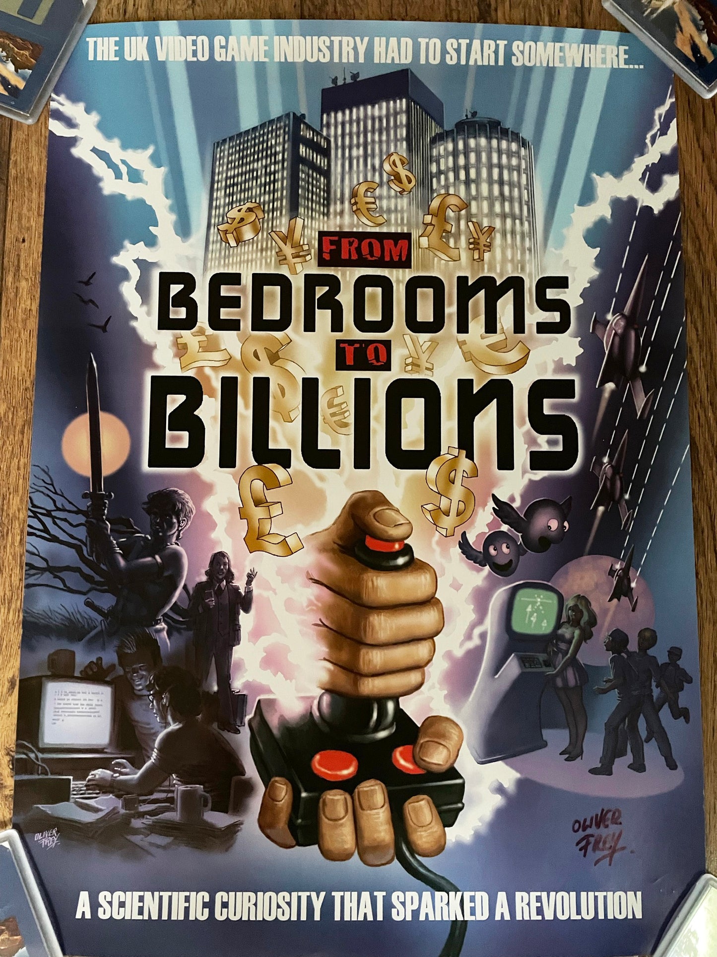 From Bedrooms to Billions 'Signed' A2 film poster - signed and designed by Oliver Frey