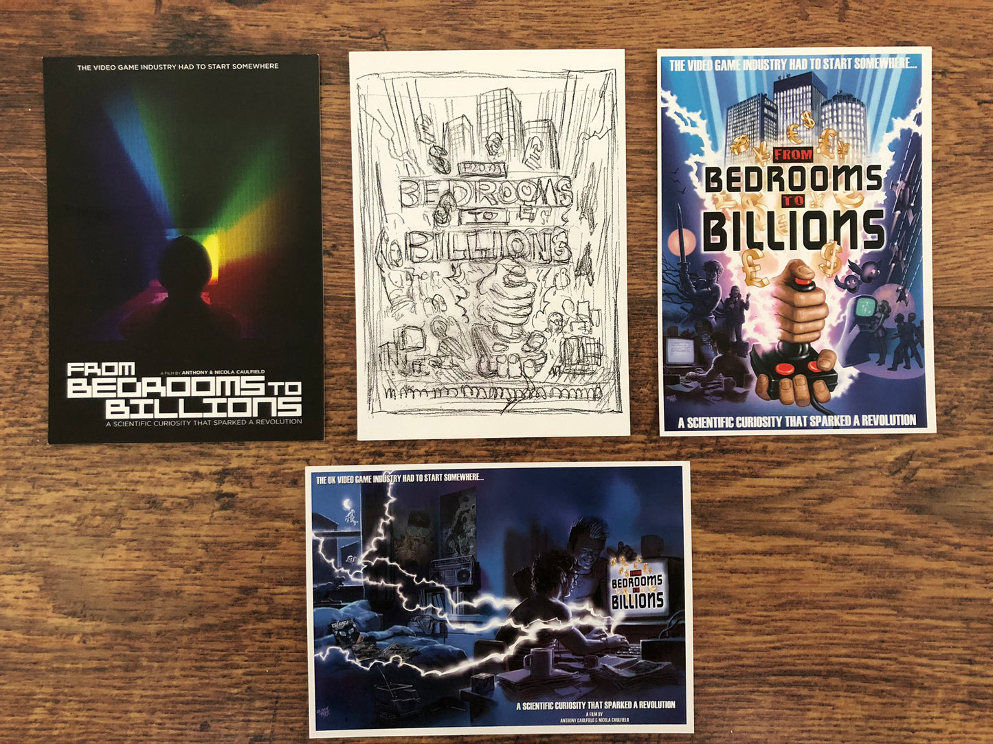 From Bedrooms to Billions - Movie 4 x A6 postcard set