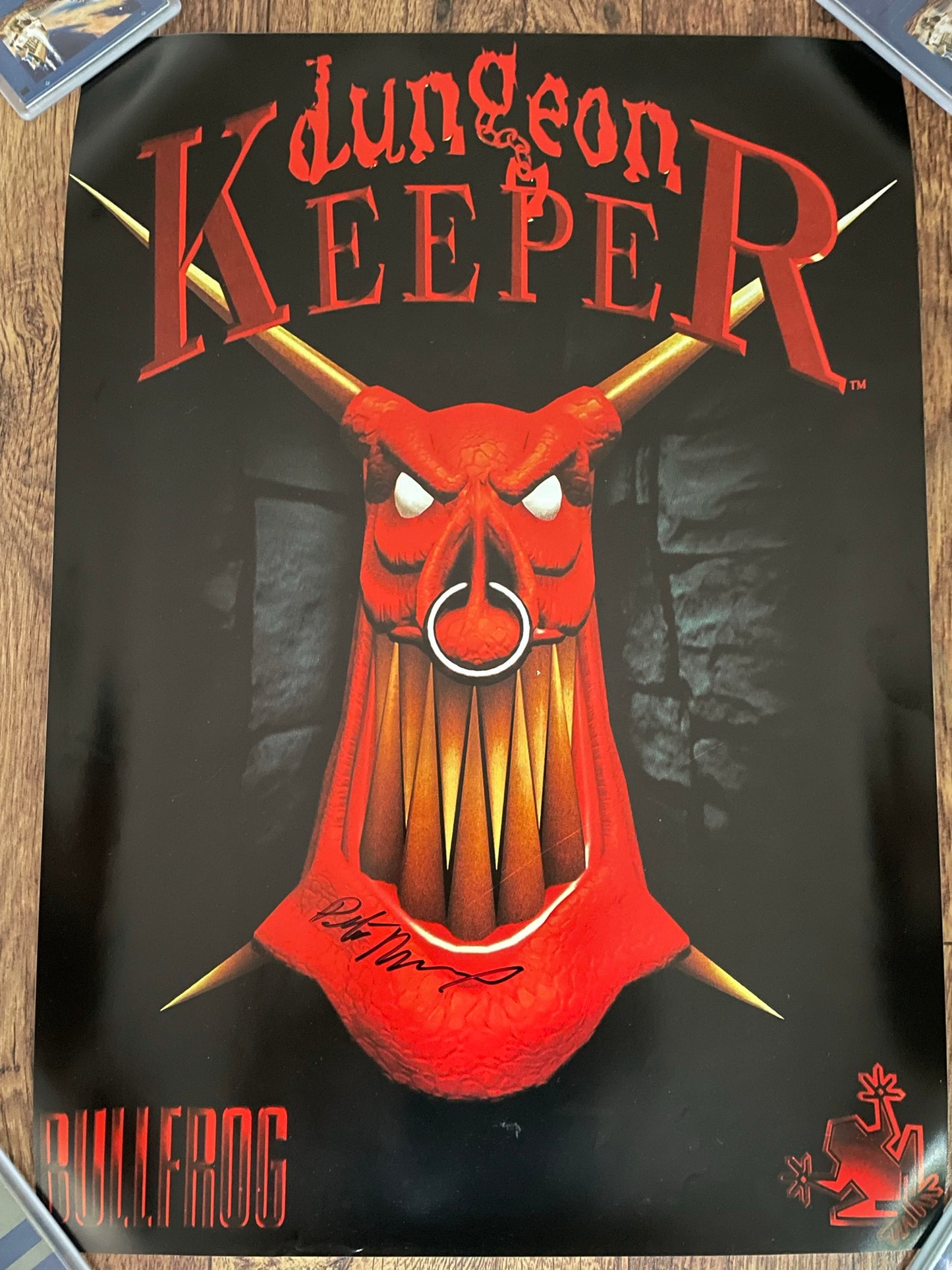 Dungeon Keeper 'Signed' A2 poster by Peter Molyneaux